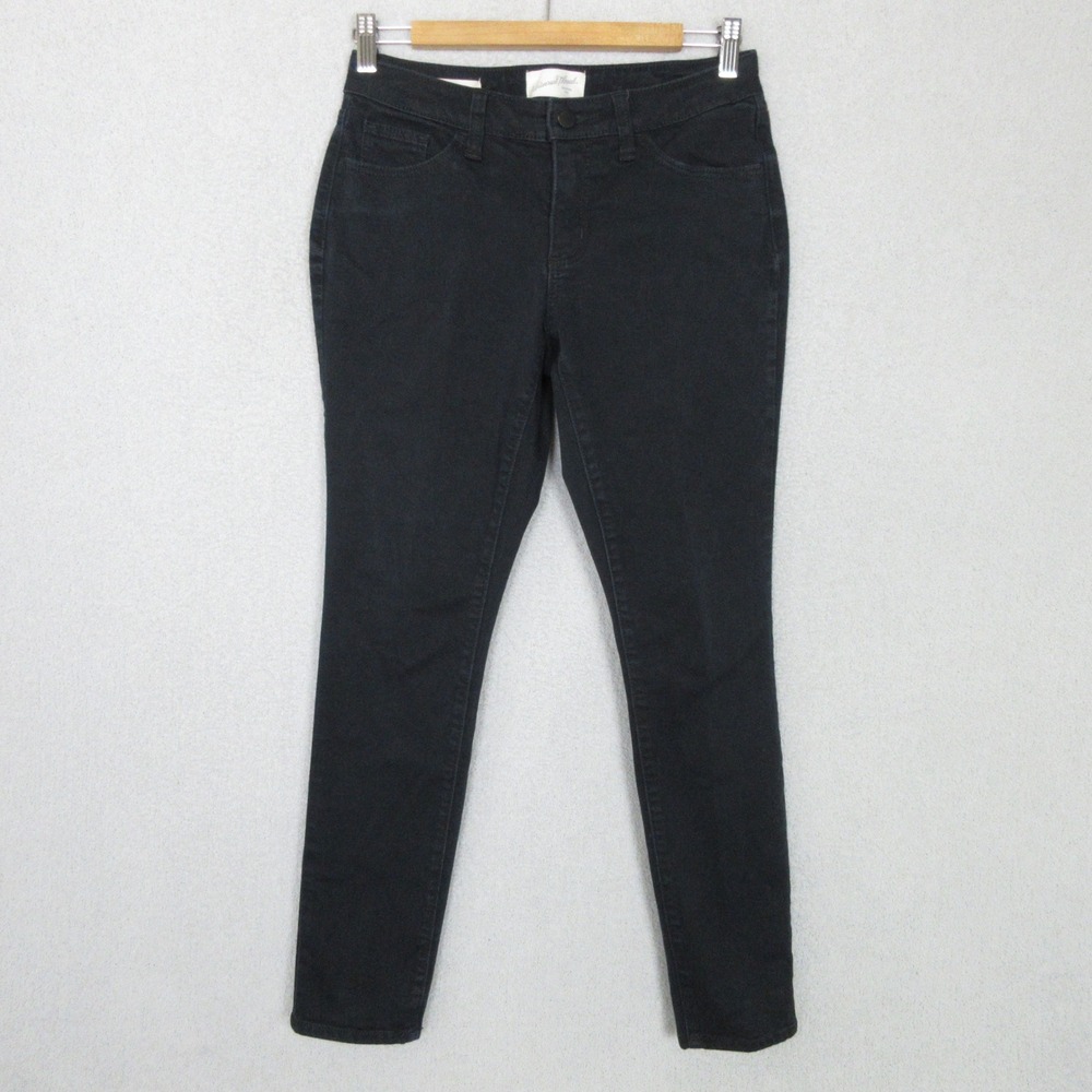 Universal Thread Skinny Jeans Womens 4/27R Black Mid Rise Curvy Stretch Denim